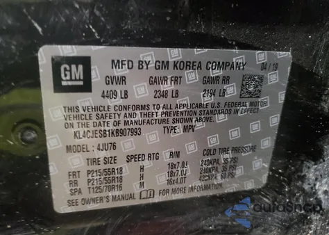 2019 Buick Encore Preferred z USA, uszkodzony, nr VIN KL4CJESB1KB907993